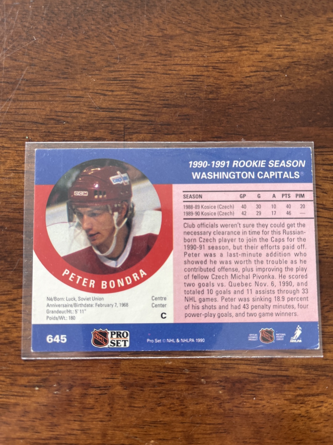 1990-91 Pro Set Hockey RC - Peter Bondra & Mats Sundin - photo 4