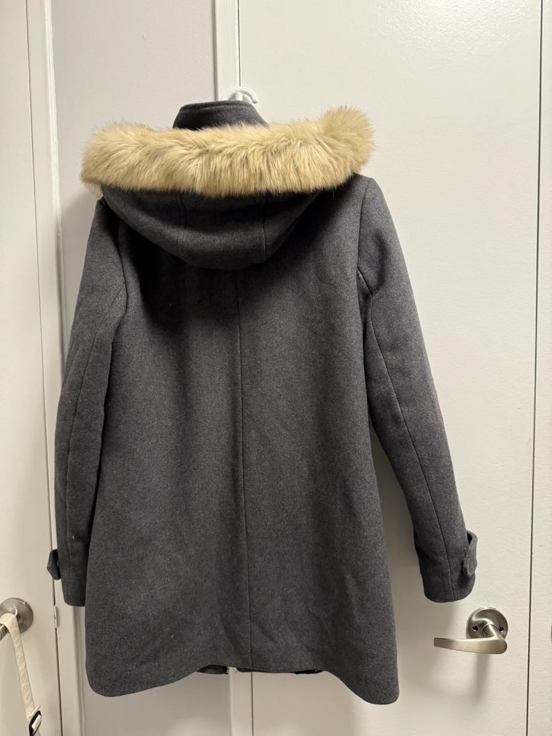 MANGO Grey Hooded Peacoat - Size XS image indicator(2)