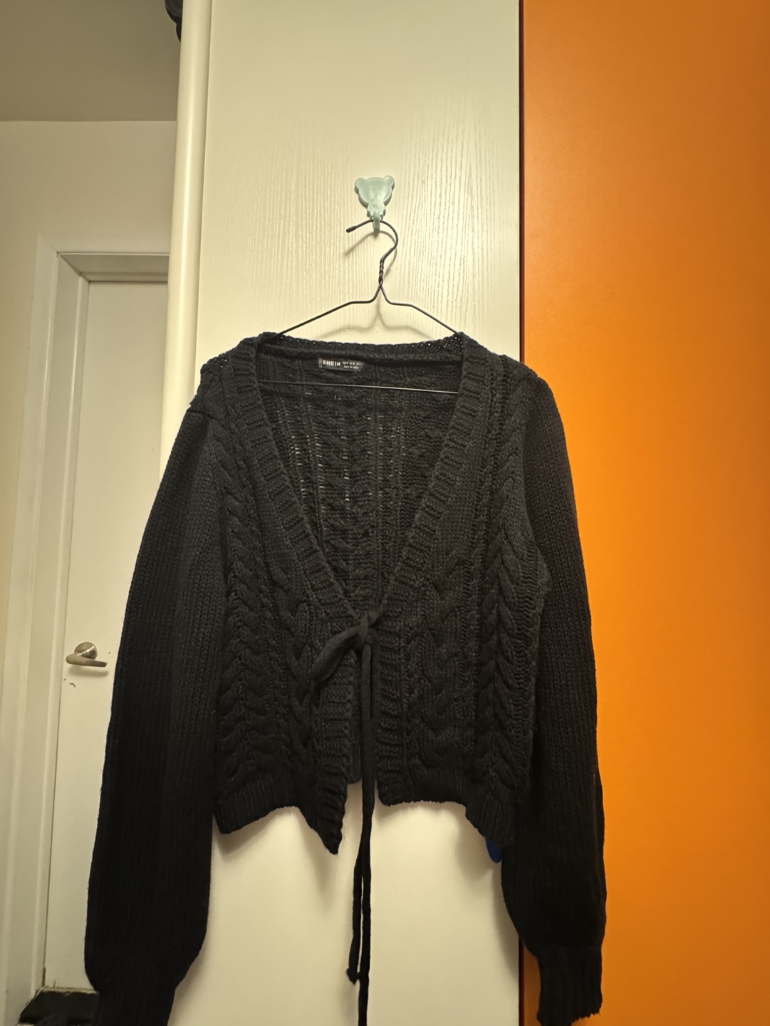 SHEIN Black Lantern Sleeve Cardigan - photo 2