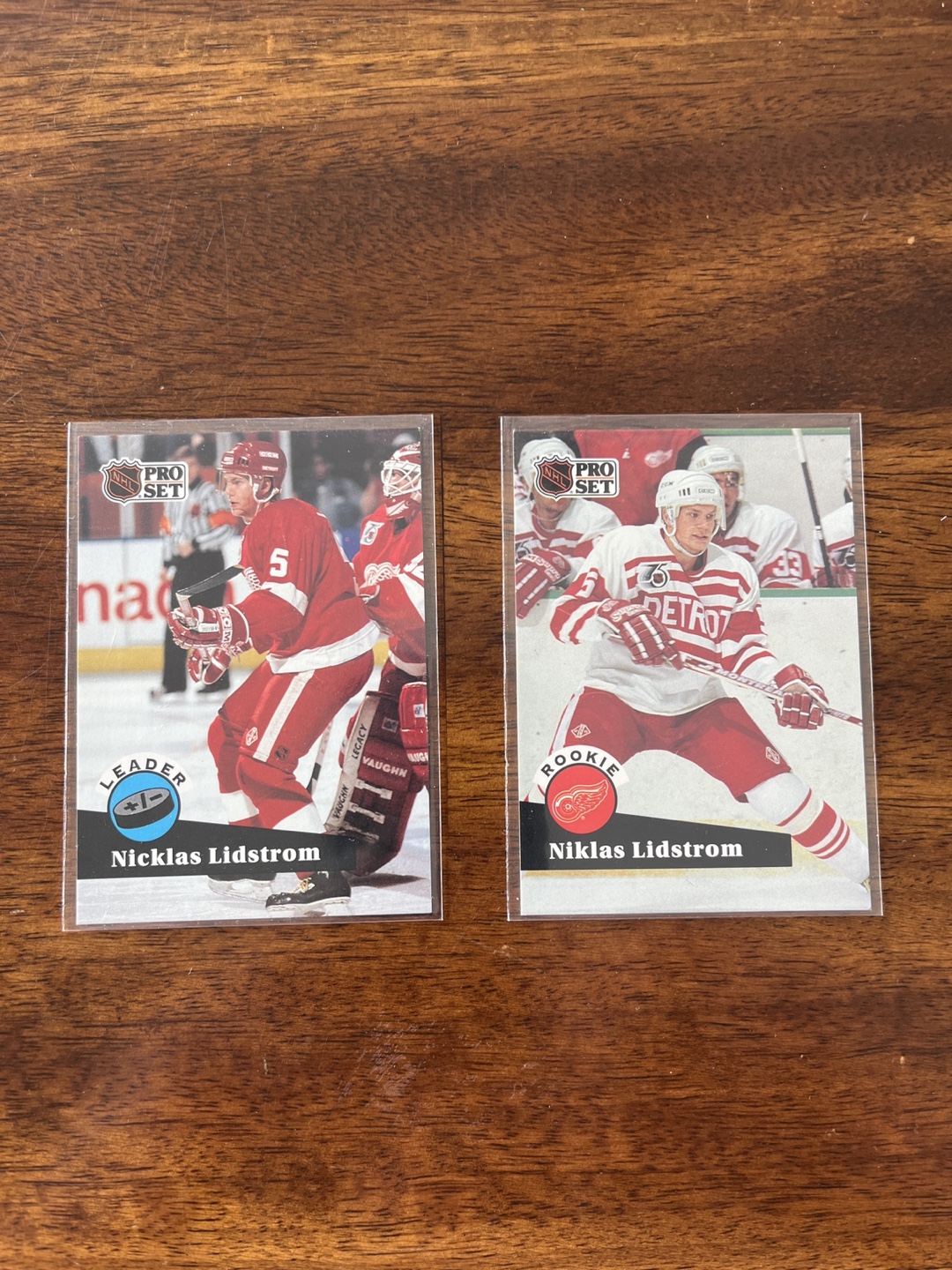 Niklas Lidstrom Rookie & Leader Pro Set Hockey Cards