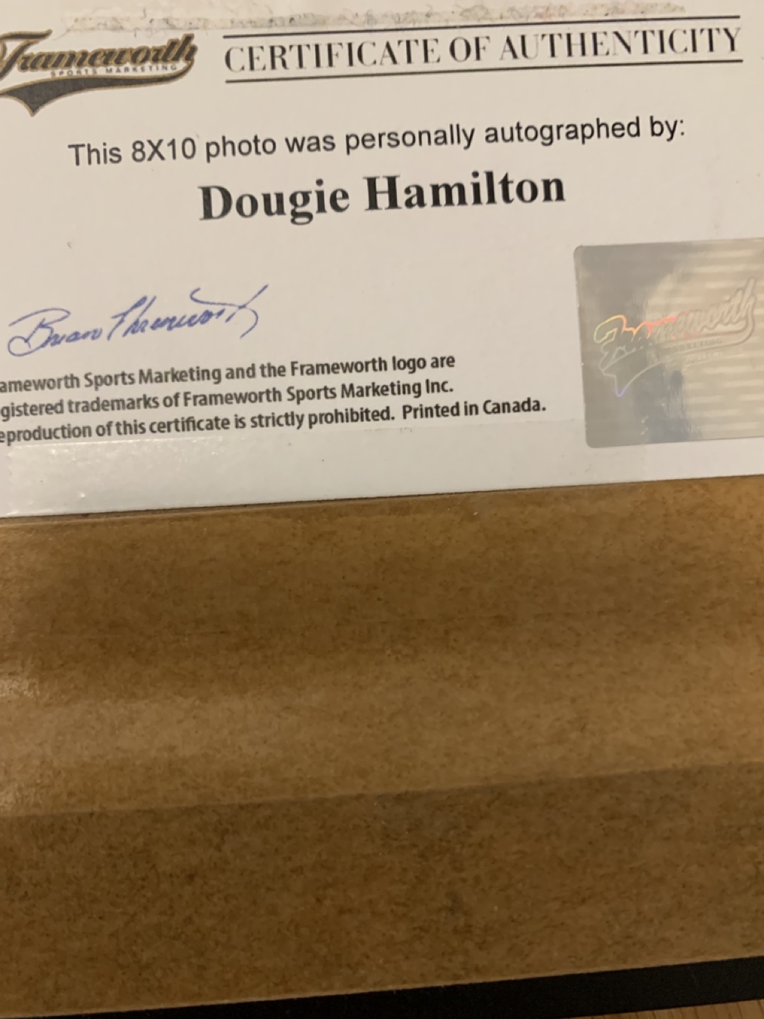 Framed Dougie Hamilton Autographed Photo - Boston Bruins - photo 2