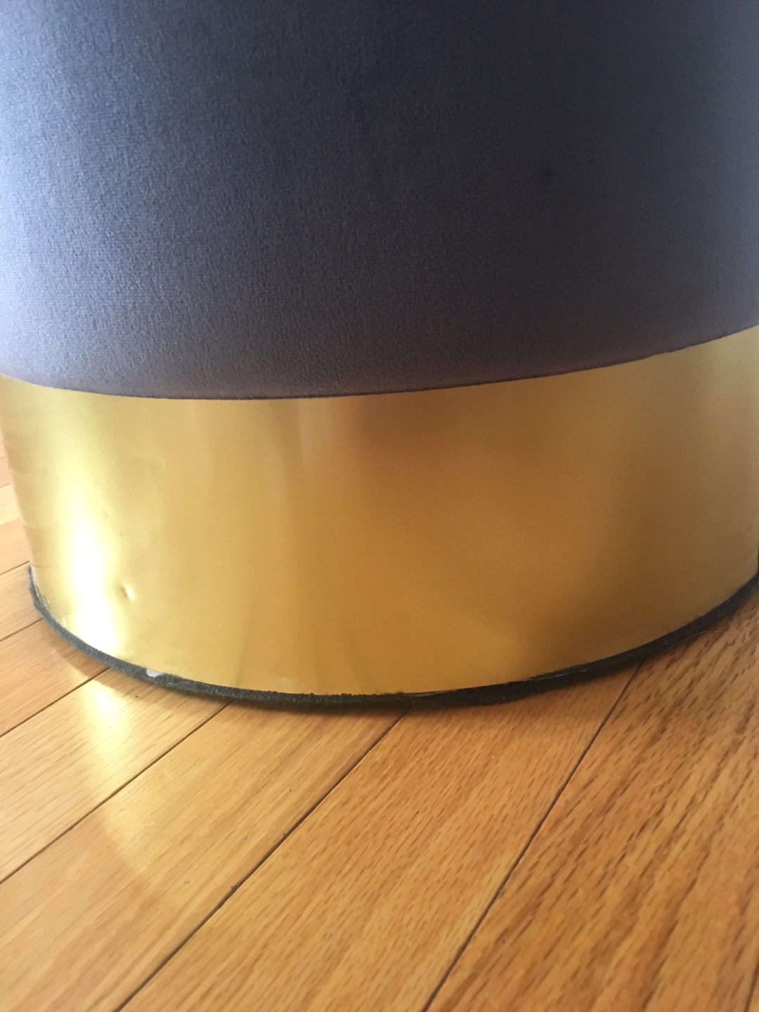 Grey Velvet Storage  with Gold Base - photo 4