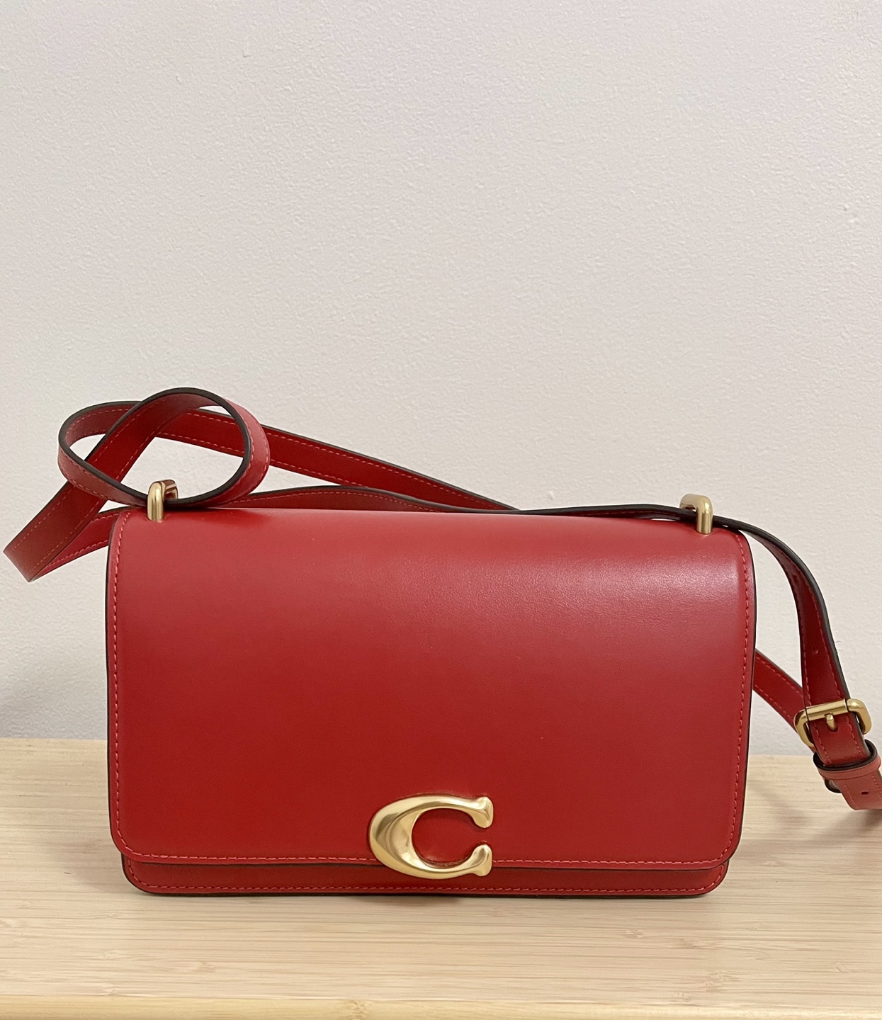 Coach Red Leather Shoulder Bag
