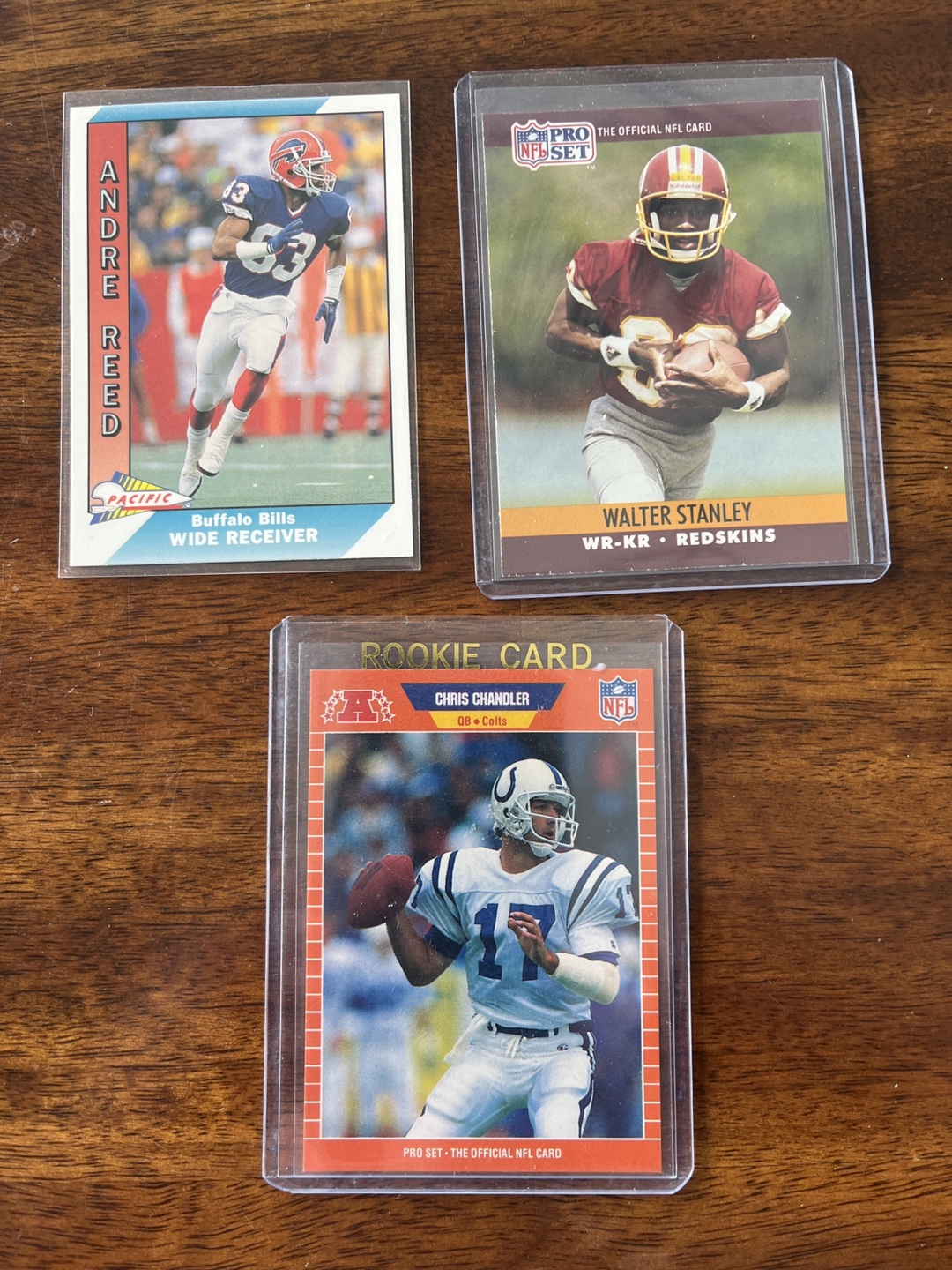 3 NFL Cards - Reed, Stanley, Chandler
