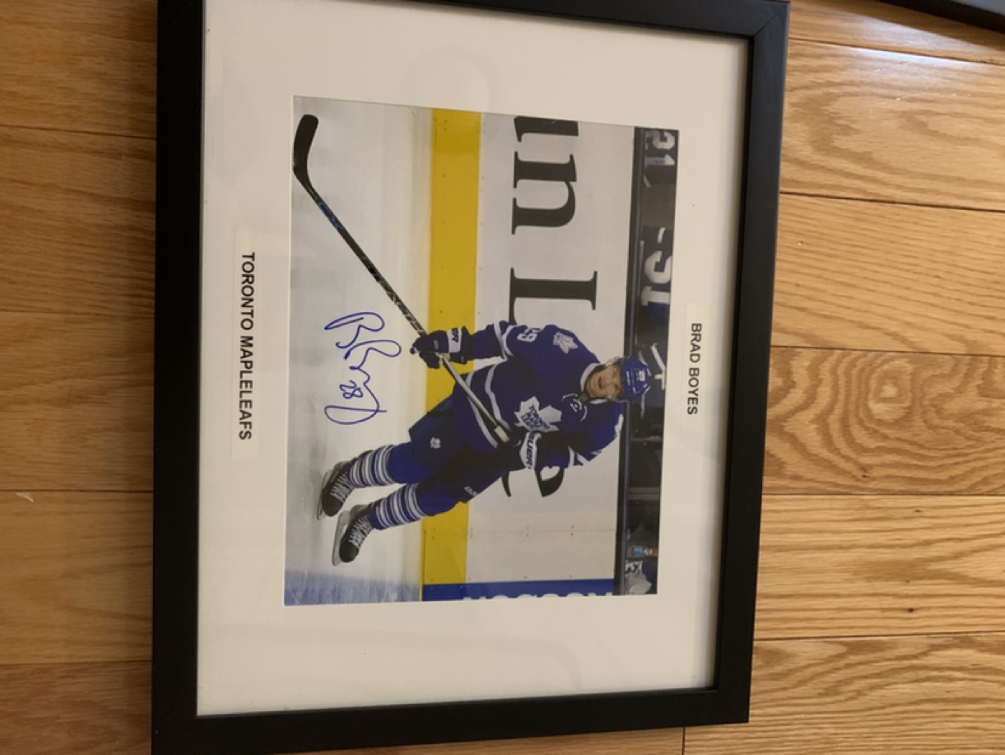 Framed Autographed Brad Boyes Toronto Maple Leafs Photo
