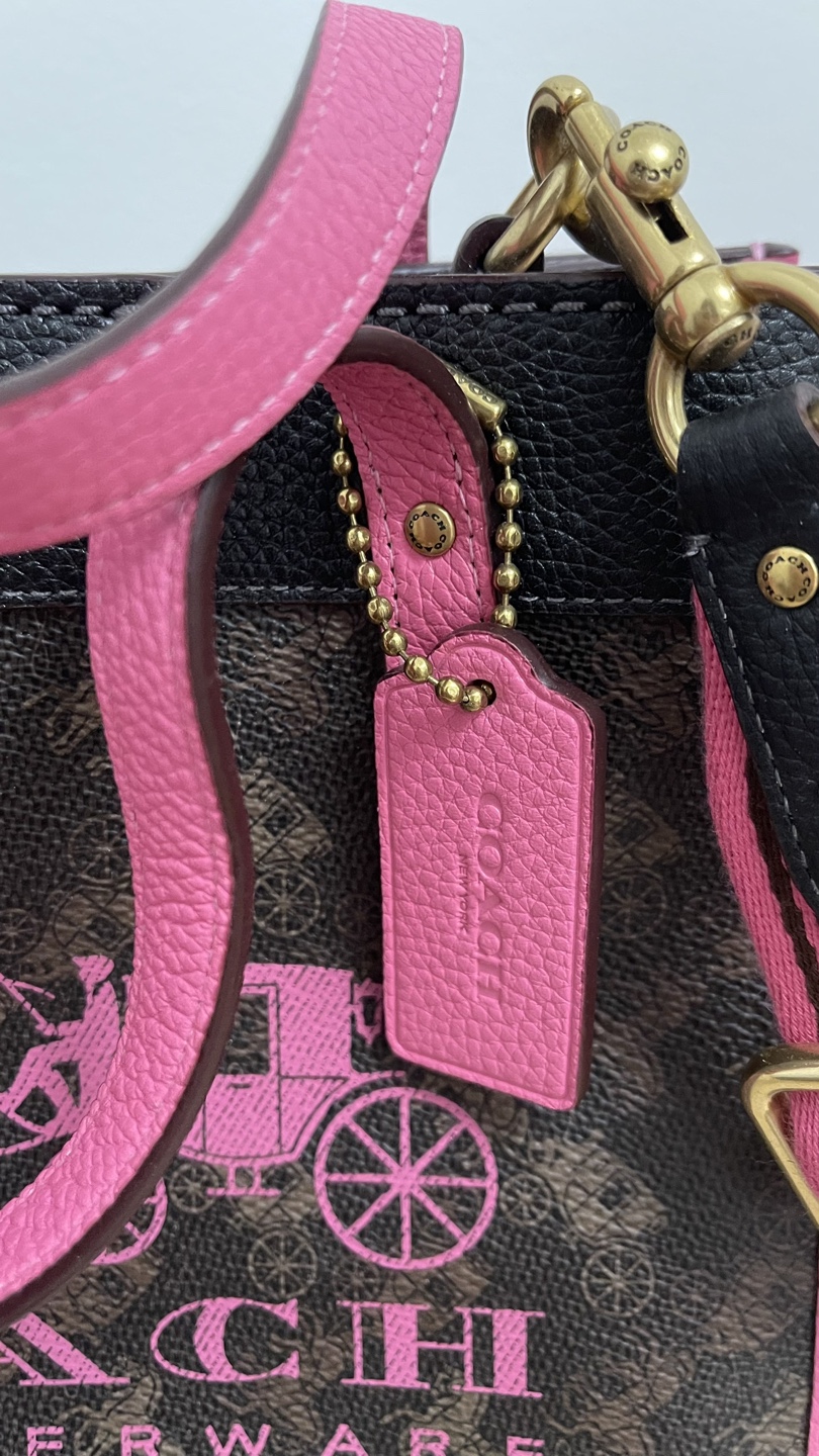 Coach Brown and Pink Tote Bag - photo 4