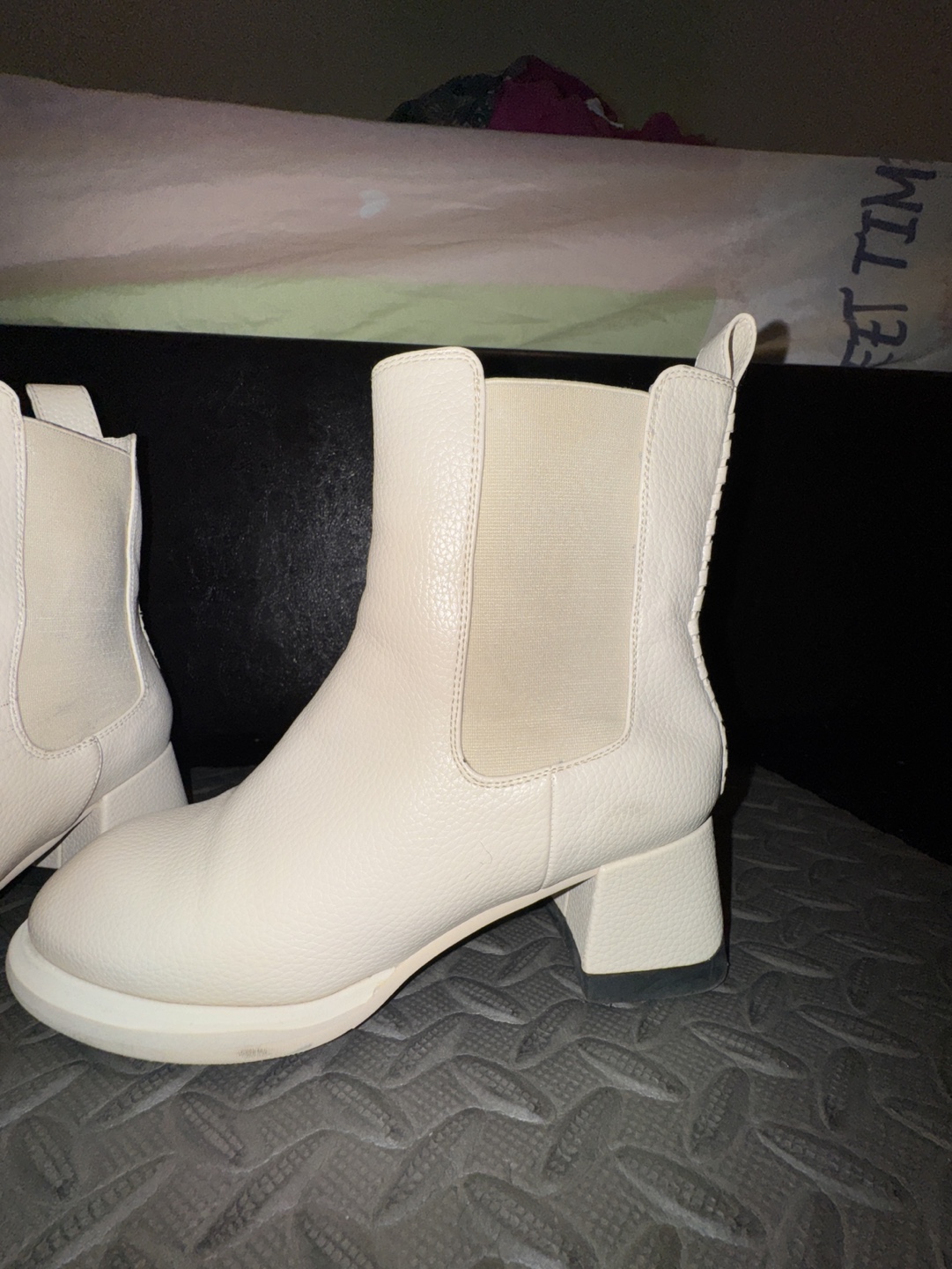 Cream-coloured Women's Ankle Boots - photo 2