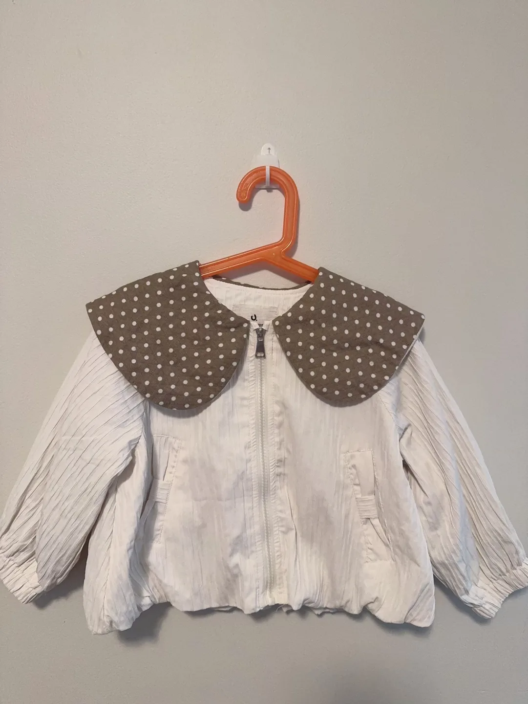 Korean style Toddler Girl's Cream Jacket Size 3-4T image indicator(2)