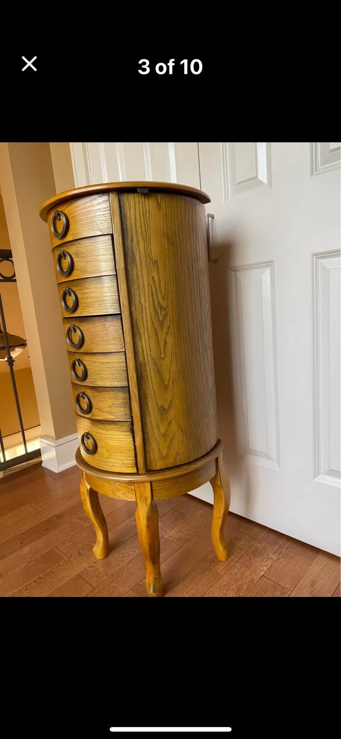 Vintage Wooden Jewelry Armoire image indicator(2)