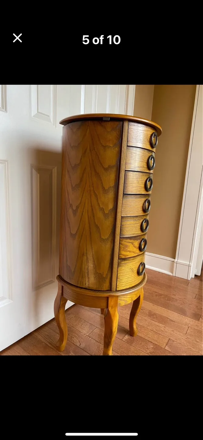 Vintage Wooden Jewelry Armoire image indicator(4)