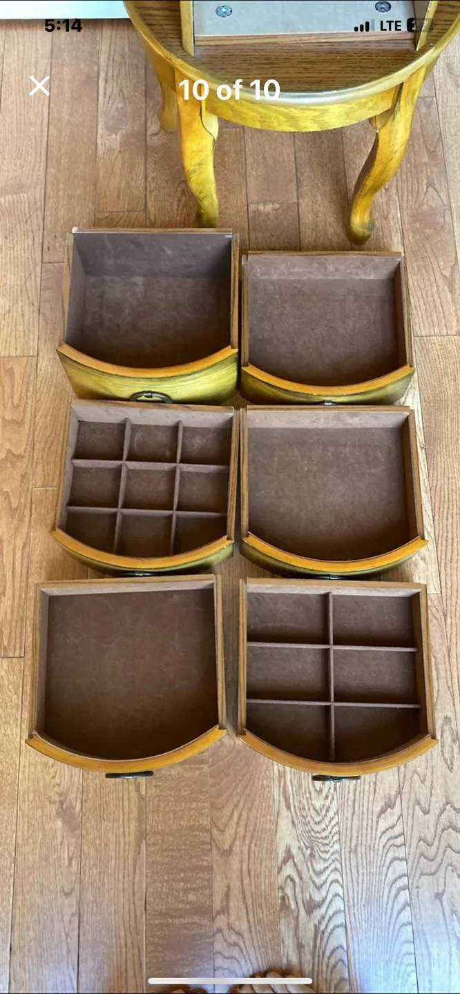 Vintage Wooden Jewelry Armoire image indicator(9)