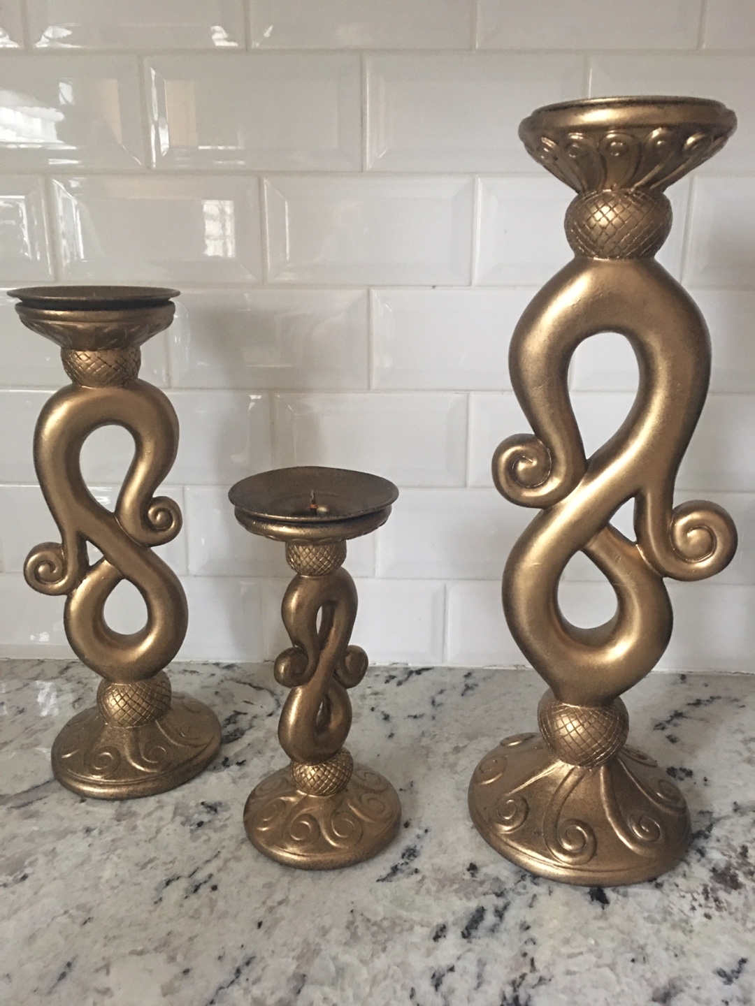 Gold Candle Holders $10 each or bundle