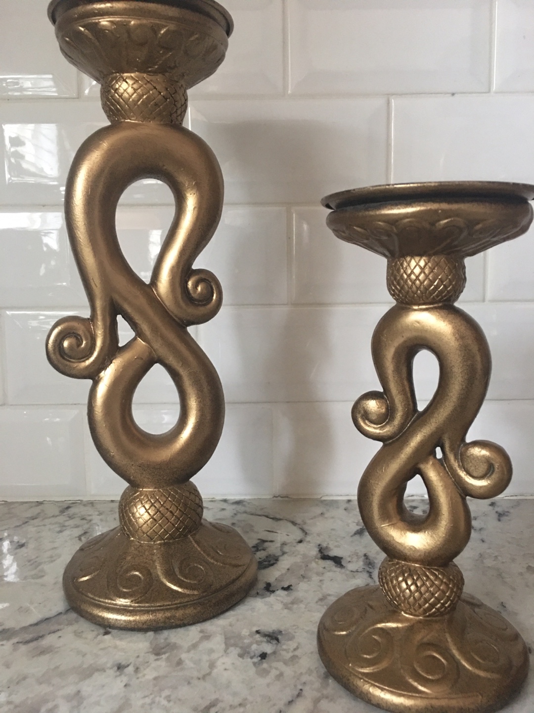 Gold Candle Holders $10 each or bundle - photo 2