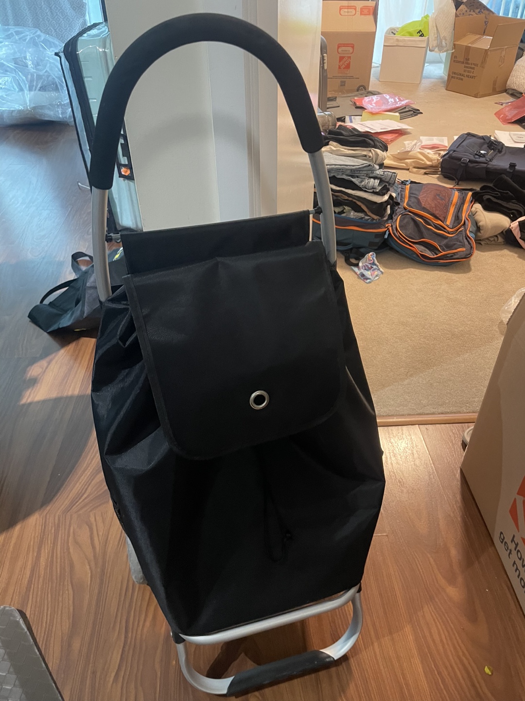 Black Foldable Shopping Cart