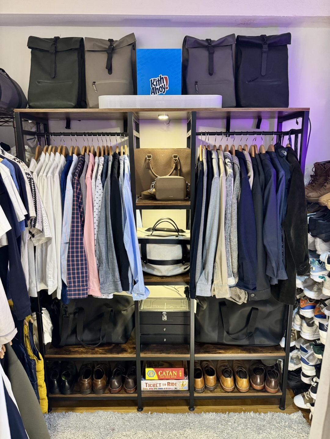 Clothing Rack w/Shelves and Light Kit - photo 3