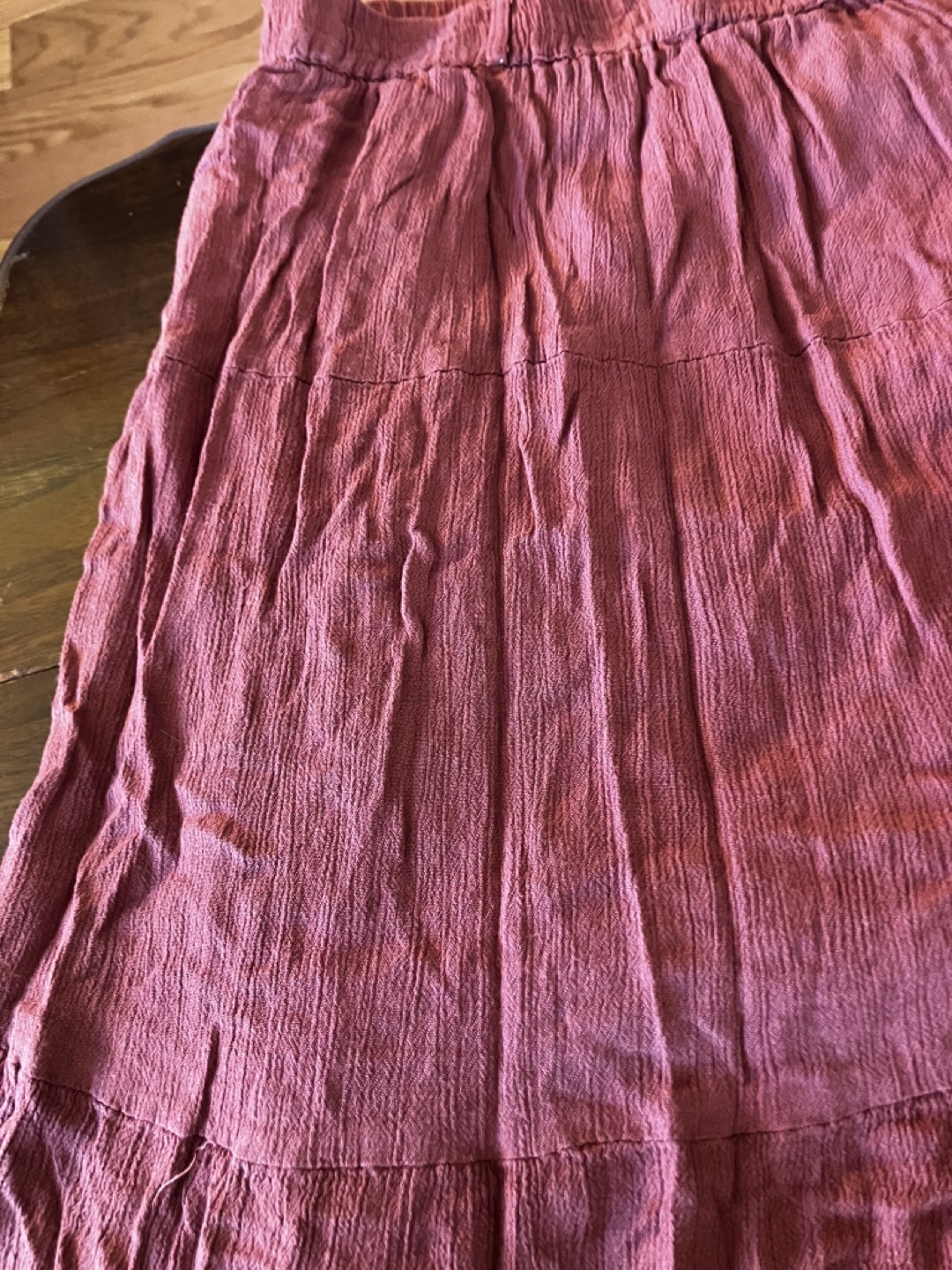 Brick Colored Elastic Waist Boho -Style Maxi Skirt Size M - photo 4