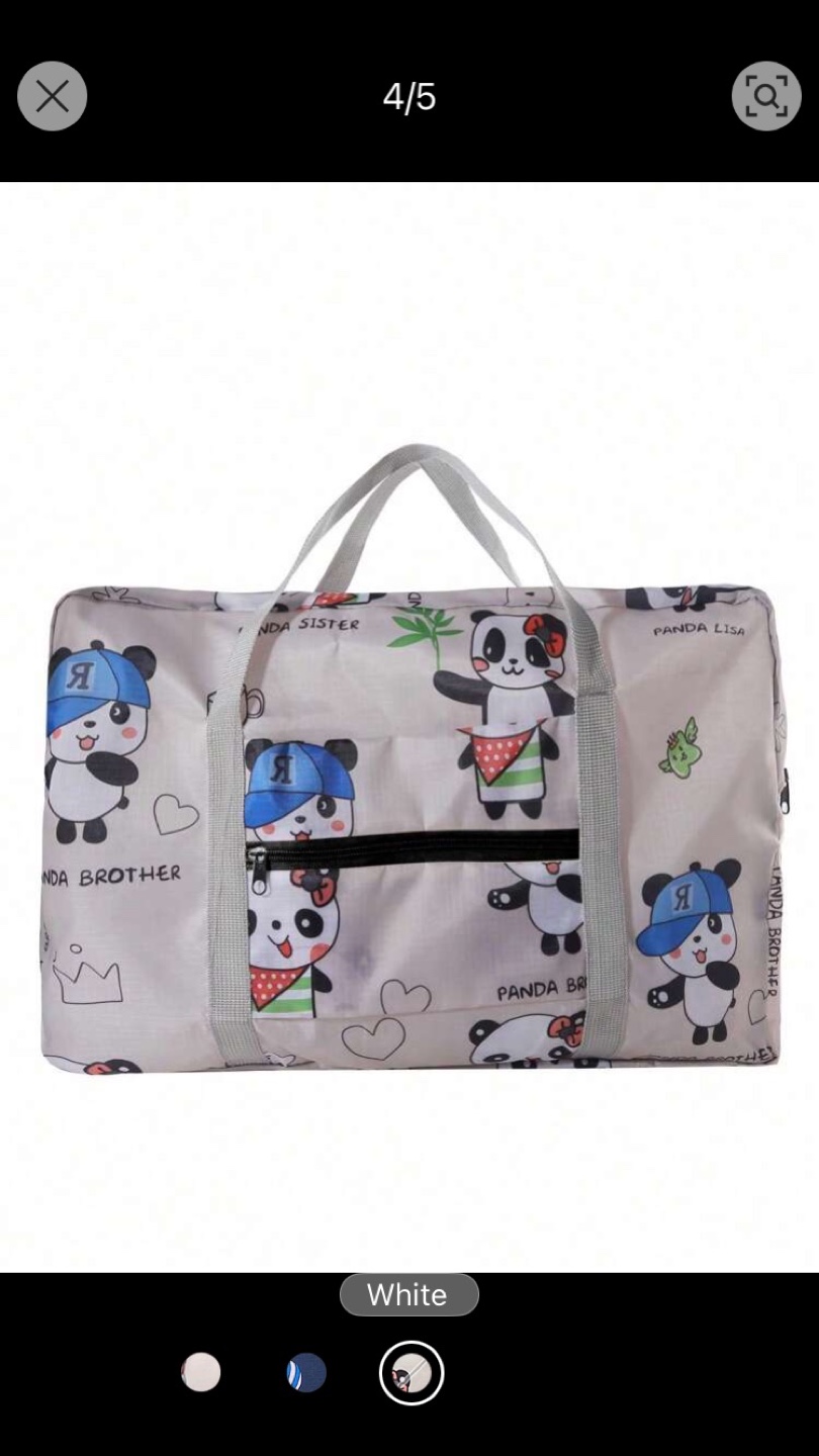 NWOT Panda Print Weekend Bag - photo 2