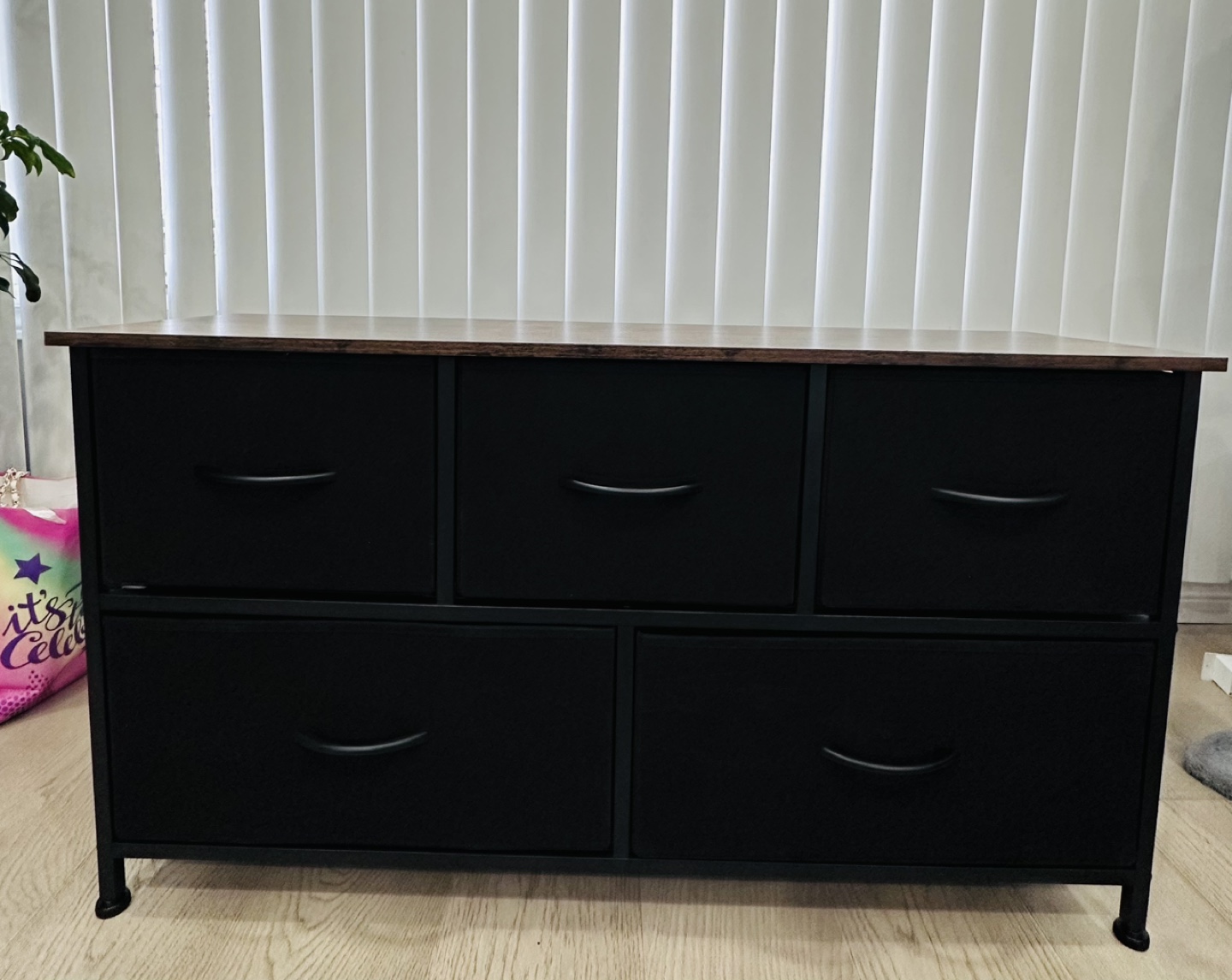 Five-Drawer Storage Organizer - Black & Brown - photo 2