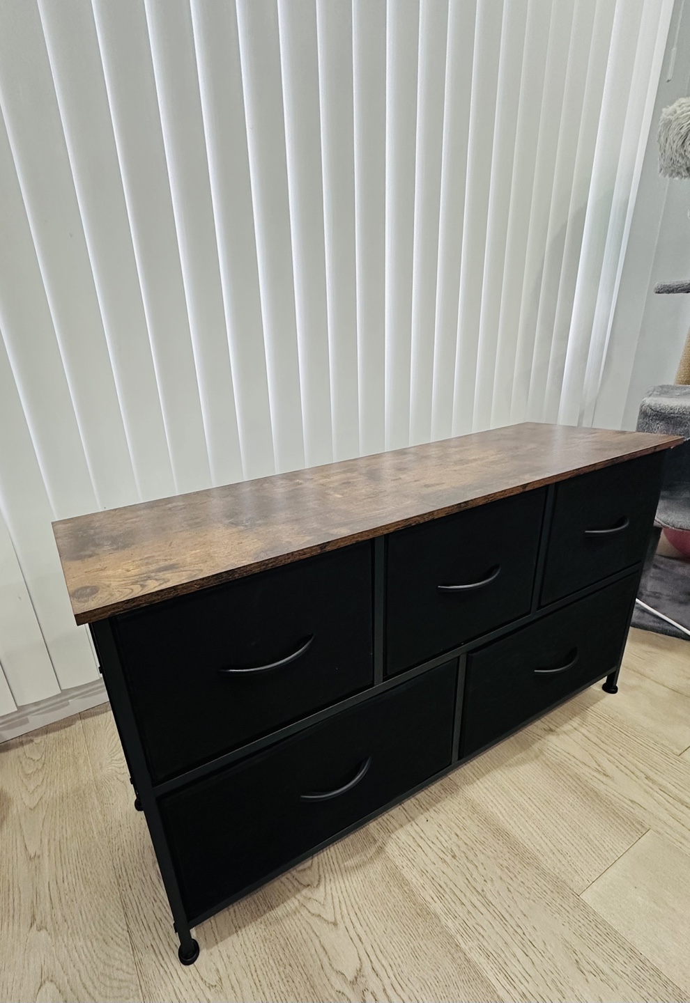 Five-Drawer Storage Organizer - Black & Brown - photo 5
