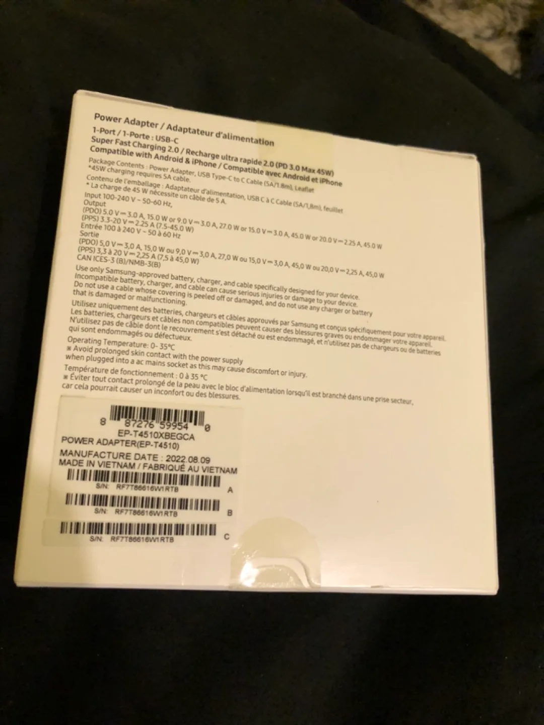 Samsung 45W USB-C Power Adapter with Cable image indicator(2)