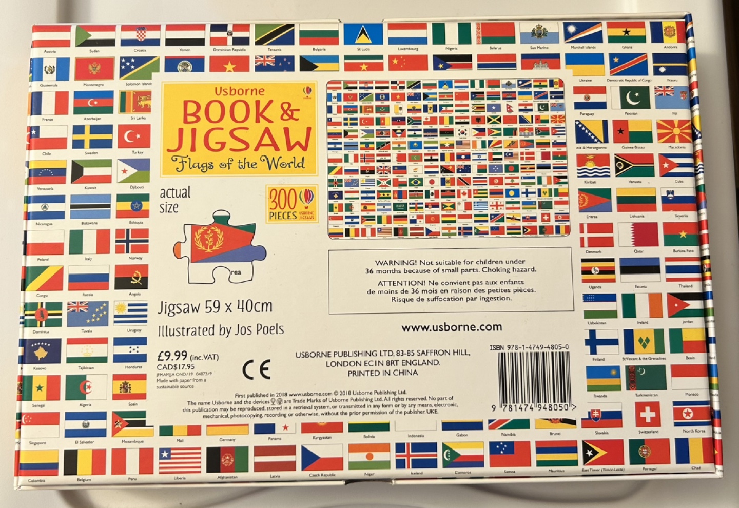 ✨✨Usborne Book & Jigsaw: Flags of the World - 300 Pieces - photo 2