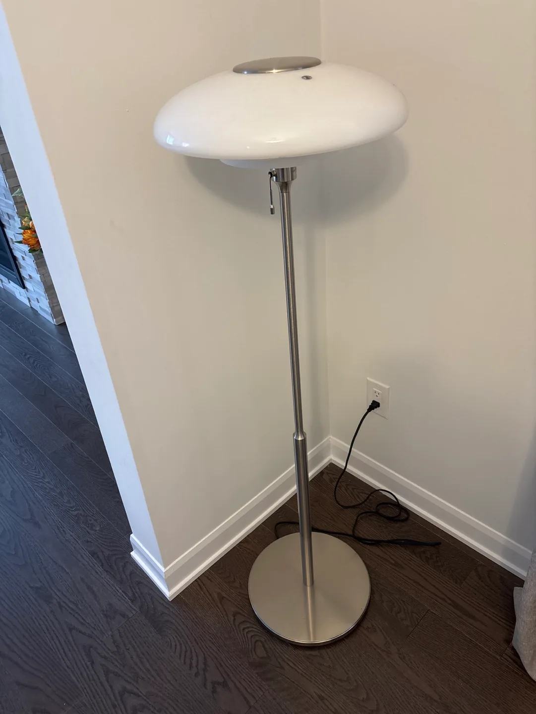 Modern Floor Lamp with White Shade thumbnail
