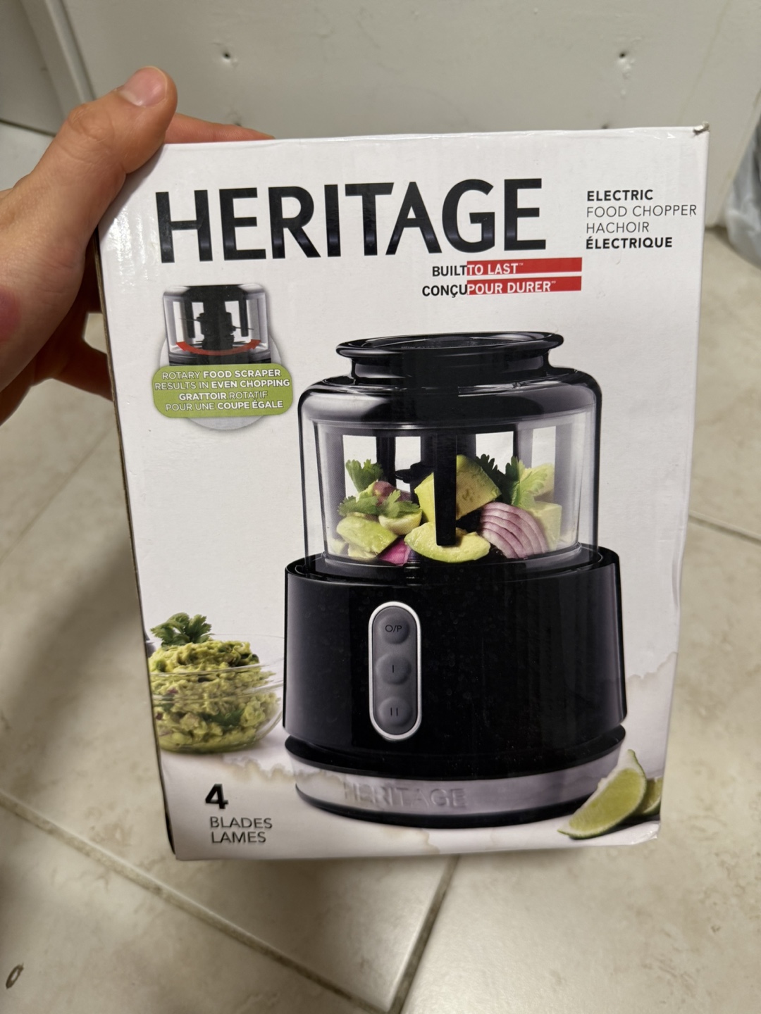 Heritage 3-Function Chopper and free spice grinder
