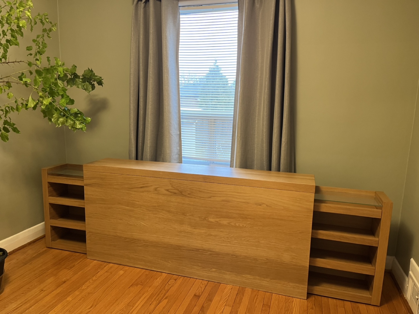 IKEA MALM Queen Headboard with Built-in Nightstands