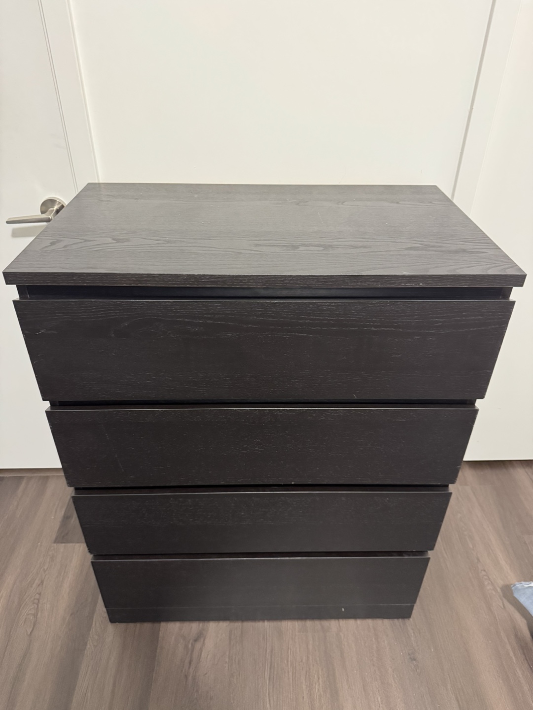 IKEA MALM 4-Drawer Chest - Black-Brown