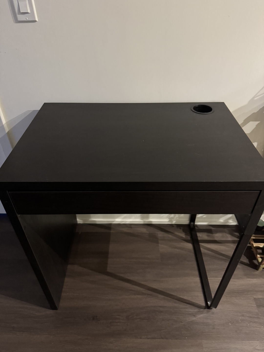 Black Desk with Drawer - photo 2