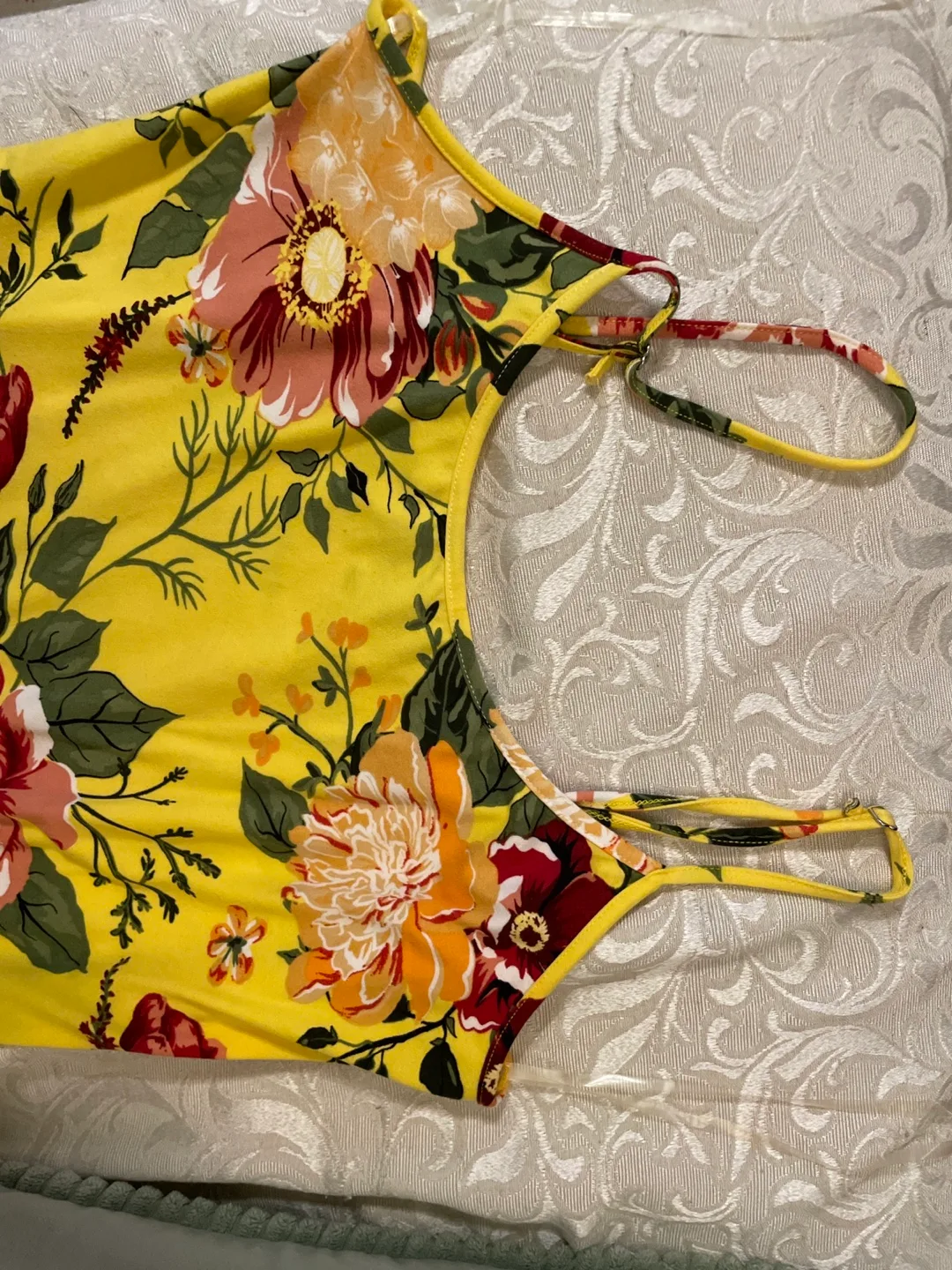 Yellow Floral Midi Dress image indicator(2)