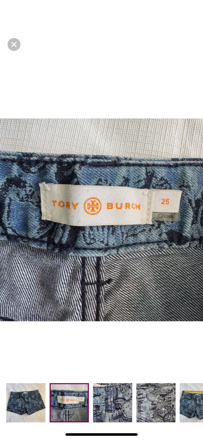 Tory Burch Blue Denim Shorts Size 25 - photo 2