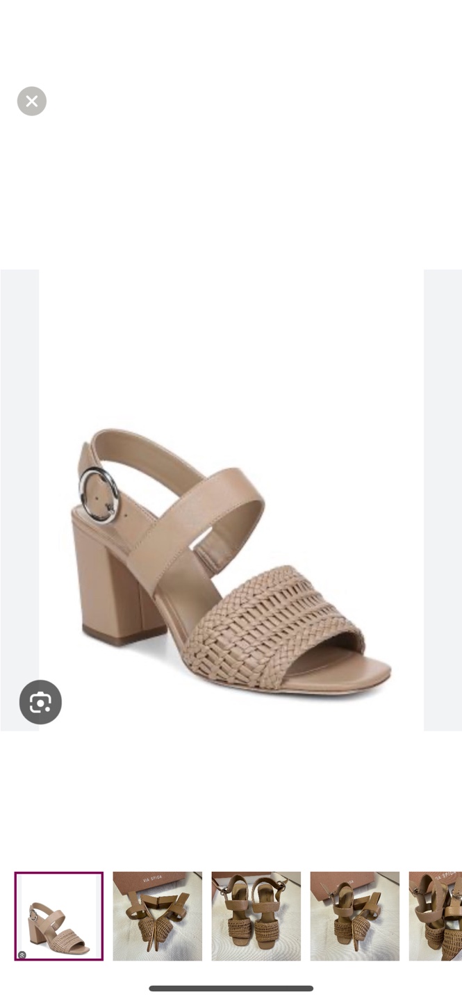 Via Spiga Woven Block Heel Sandals