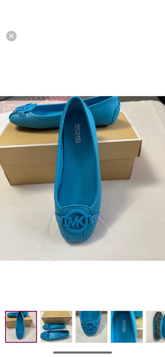 Michael Kors Blue Leather Loafers