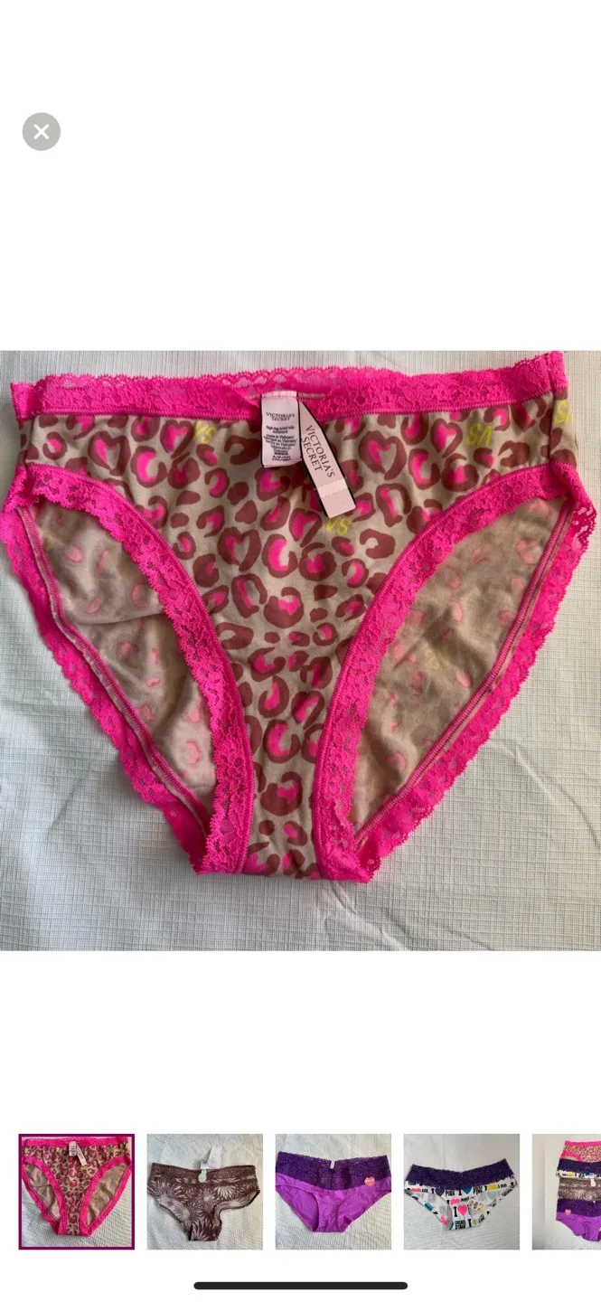 Five Pairs of Victoria's Secret PINK Hipster Underwear image indicator(4)
