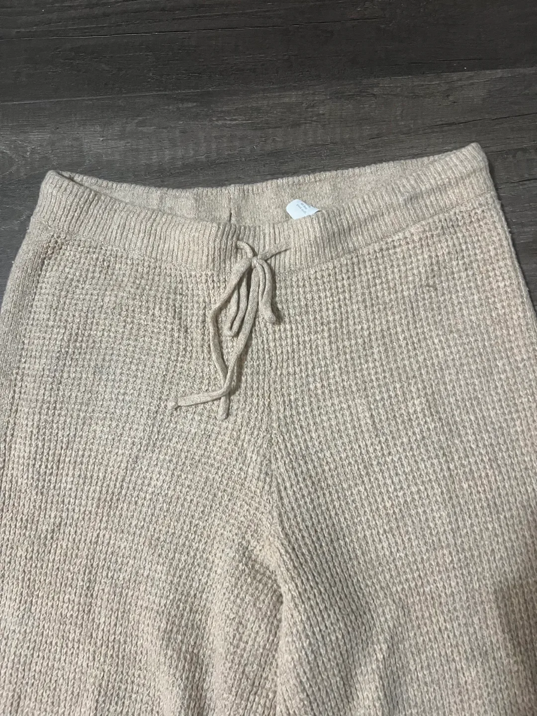 Aerie Waffle Knit Wide Leg Pants - Size Small image indicator(2)