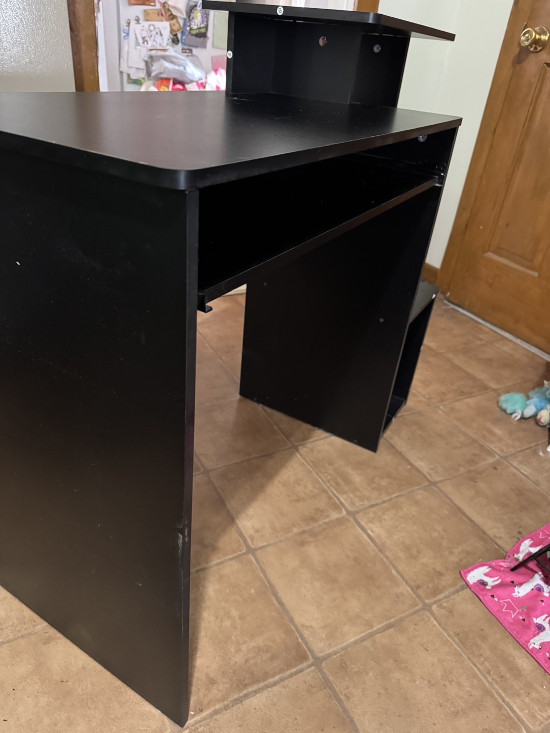 Black Computer Desk with Storage - photo 4