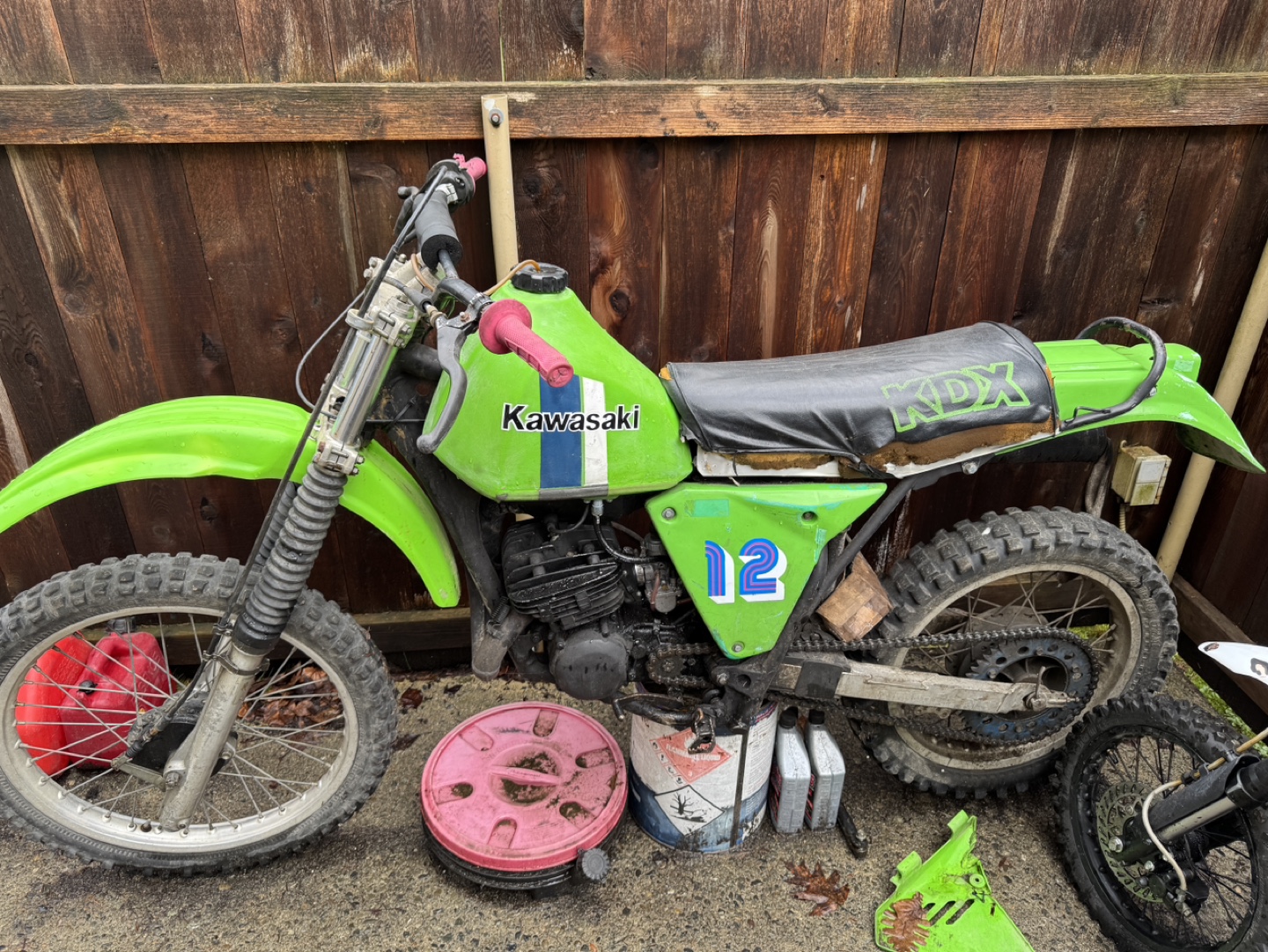 Vintage Kawasaki KDX175 Dirt Bike 1982