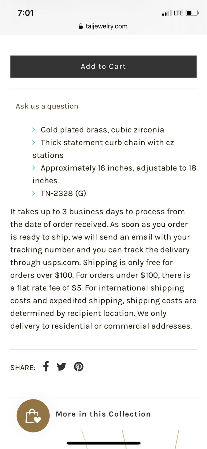 New TAI Curb Chain Necklace with Cubic Zirconia Stations image indicator(2)