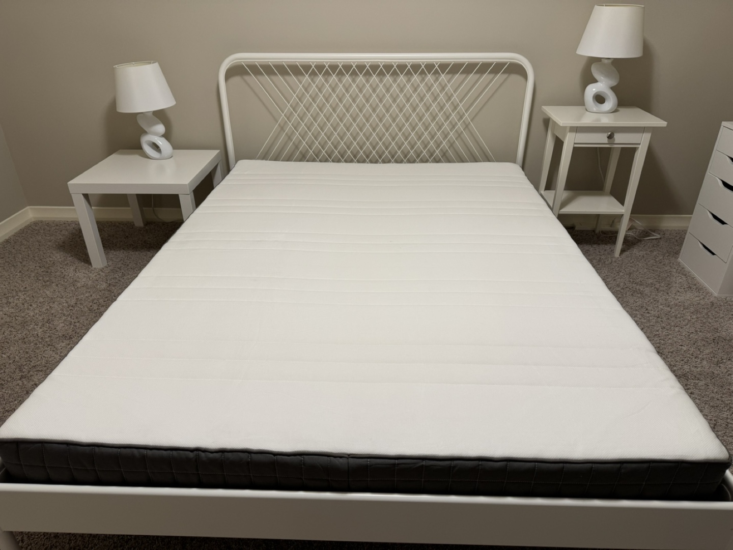 IKEA white bed frame & Mattress - photo 4