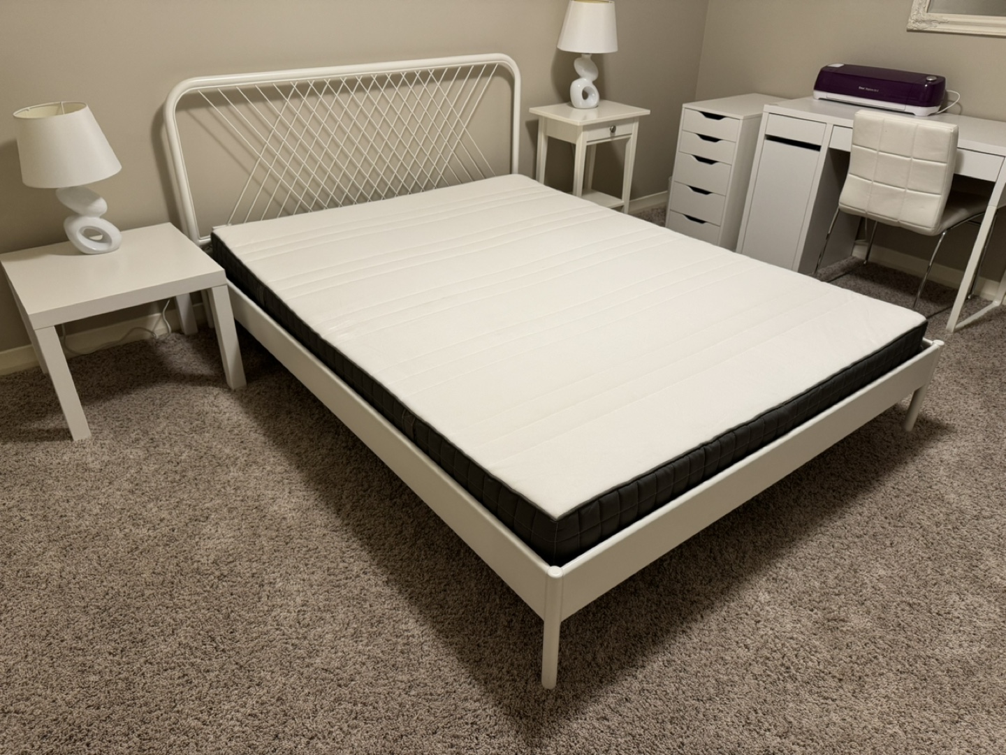 IKEA white bed frame & Mattress - photo 5