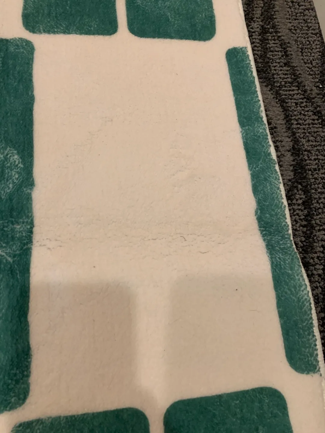 💚☁️SO SOFT! French Retro Green/Cream Geometric Area Rug image indicator(7)