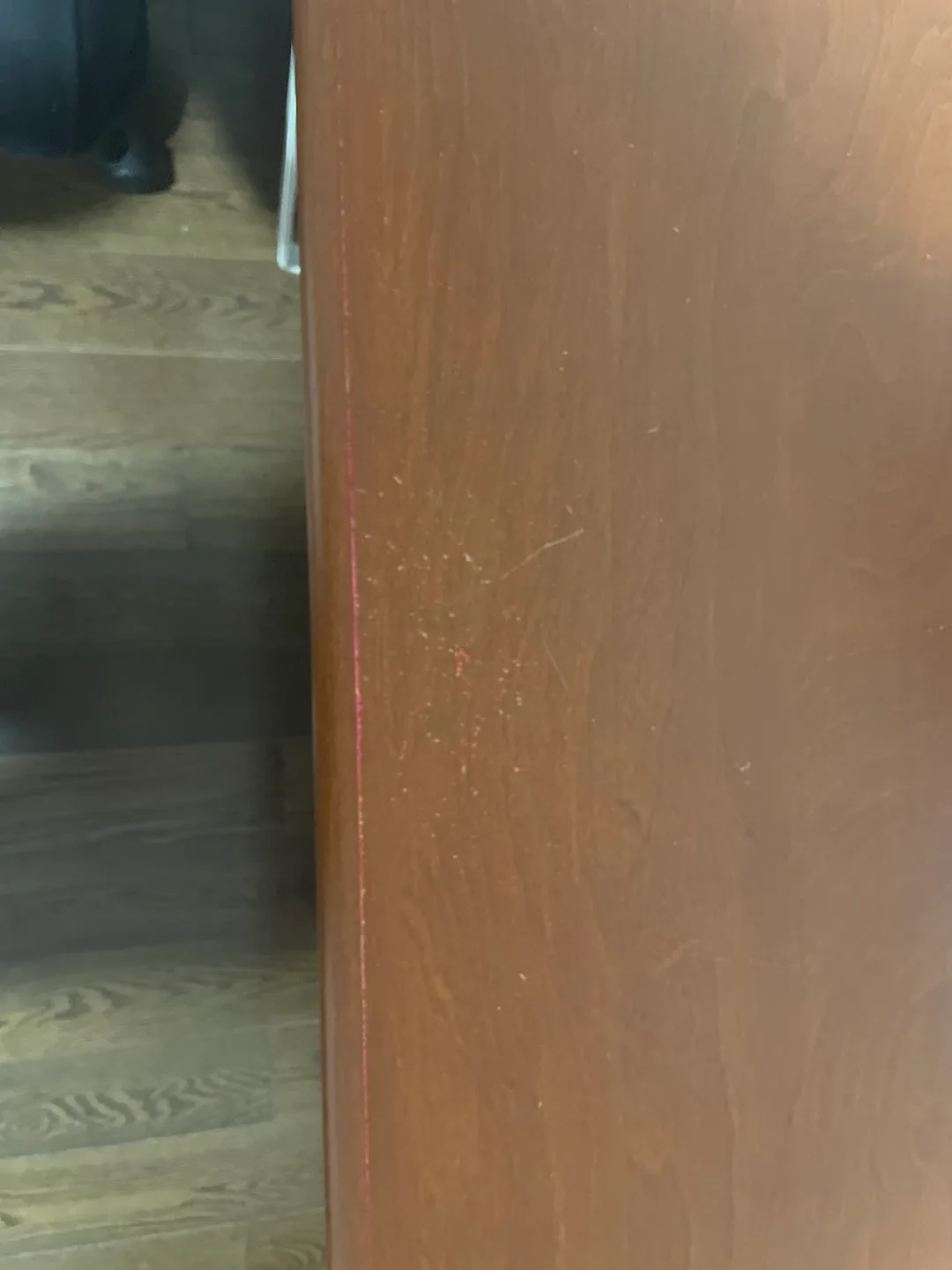 Small Wooden Desk with Cabinet image indicator(5)