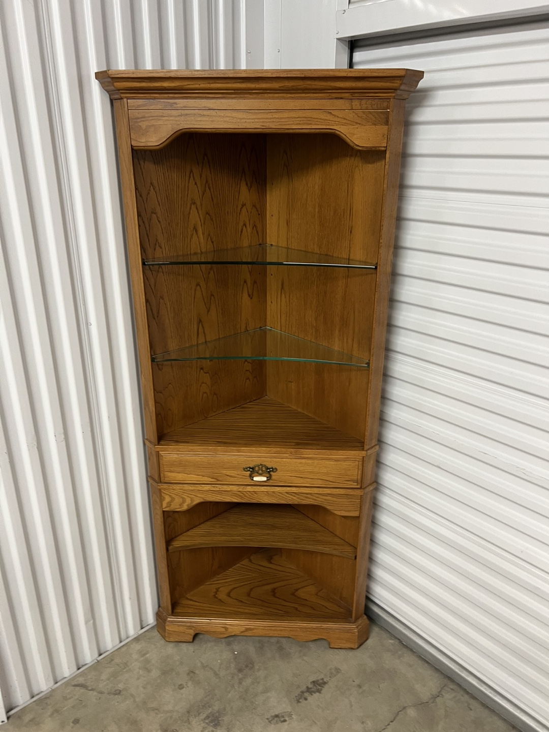 Corner Curio Cabinet with Glass Shelves - photo 4