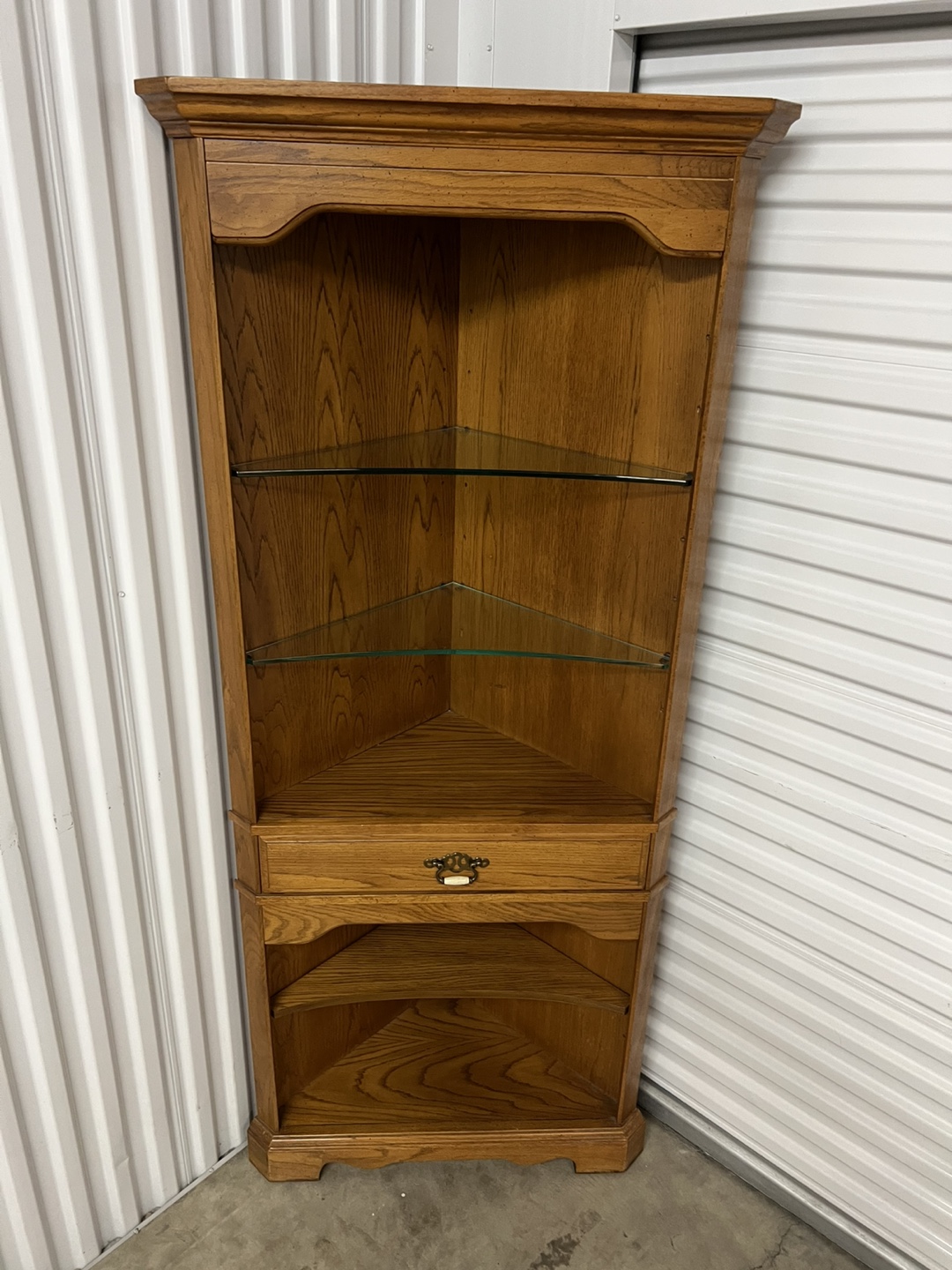 Corner Curio Cabinet with Glass Shelves - photo 5