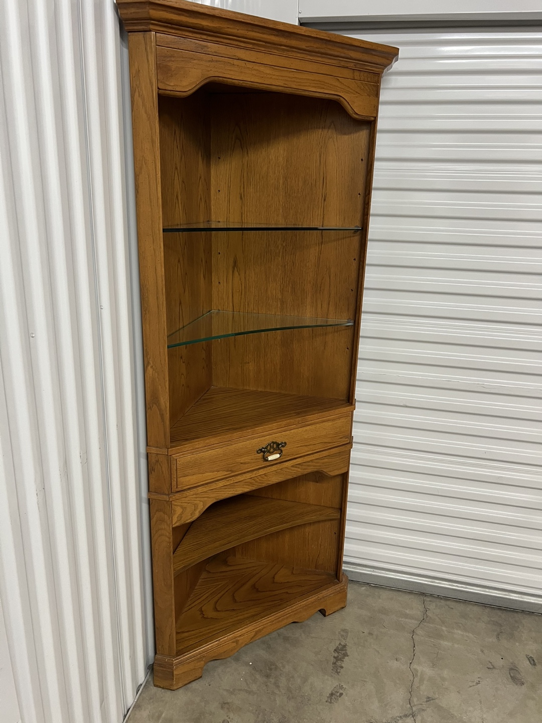 Corner Curio Cabinet with Glass Shelves - photo 3