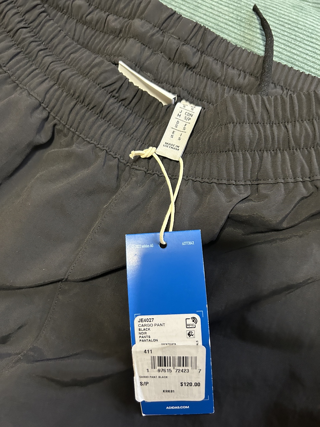 Adidas Cargo Pants - Black - Size Small - photo 2