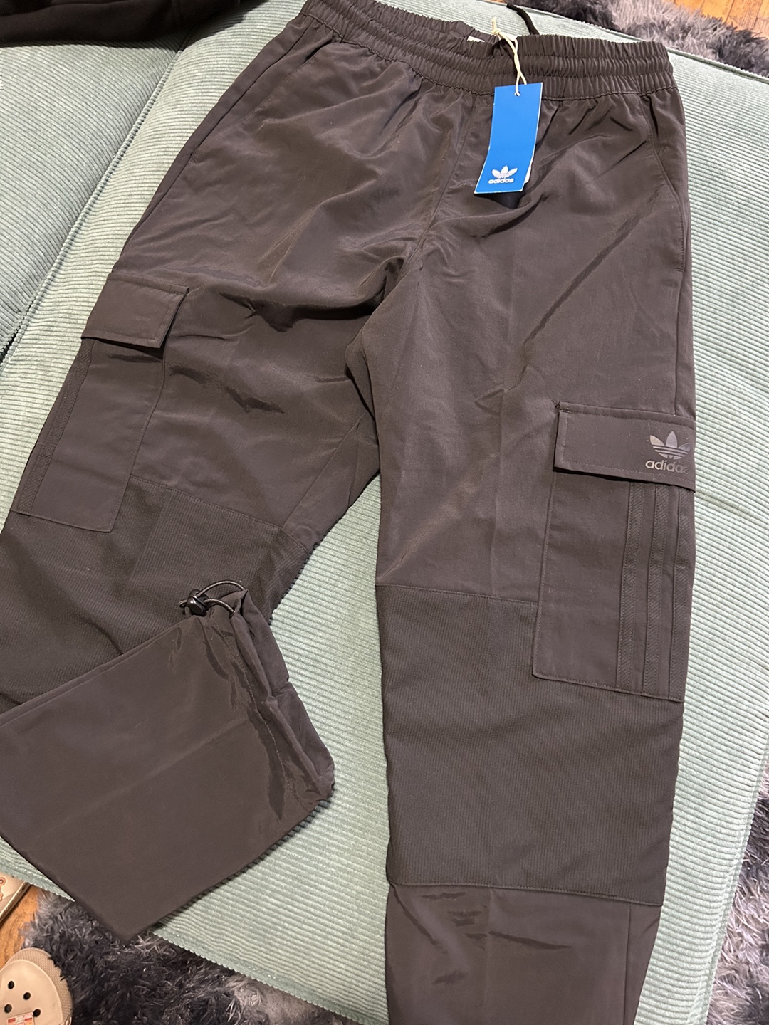 Adidas Cargo Pants - Black - Size Small - photo 3