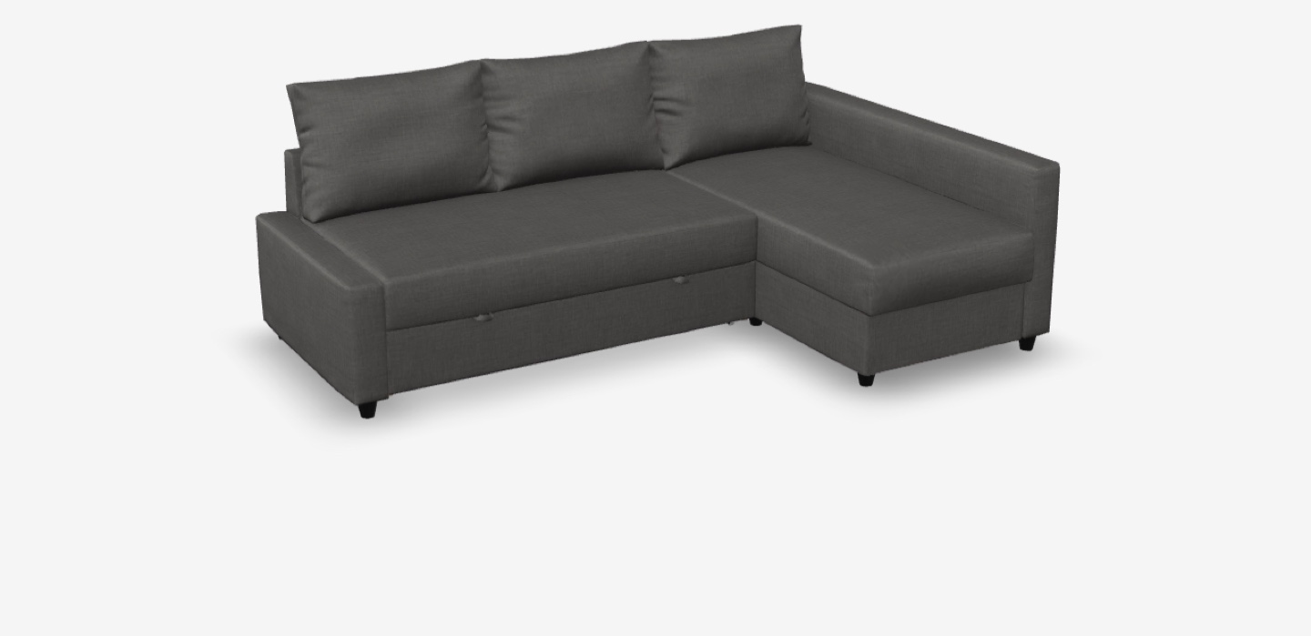 IKEA FRIHETEN Corner Sofa-Bed with Storage - Dark Grey