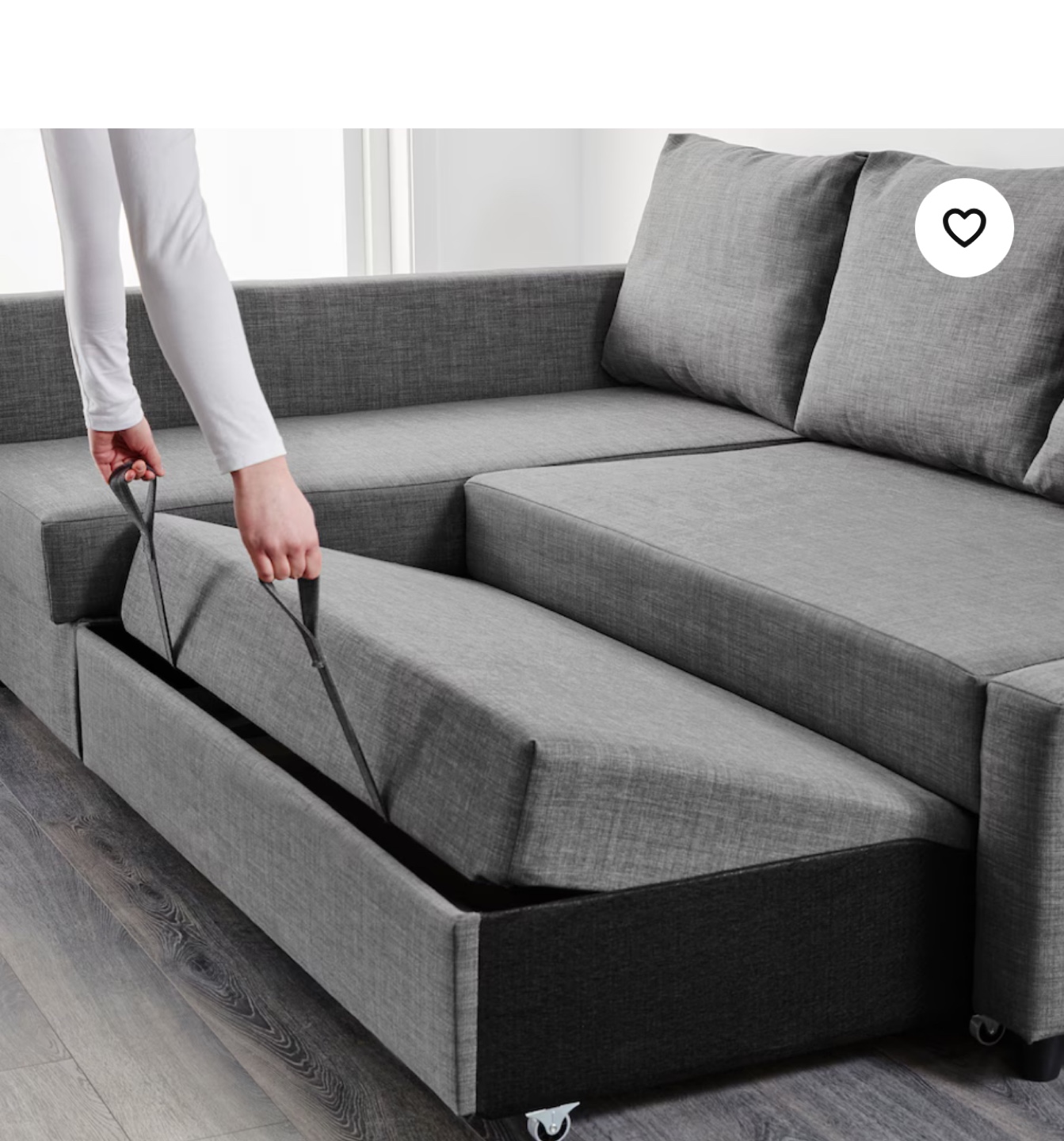 IKEA FRIHETEN Corner Sofa-Bed with Storage - Dark Grey - photo 4